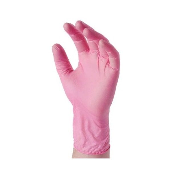 rękawice nitrylowe różowe