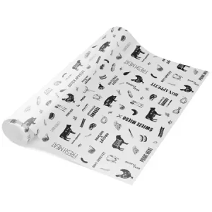 Papier powlekany Pe z nadrukiem "mięso" w arkuszach 25x35 cm  10KG