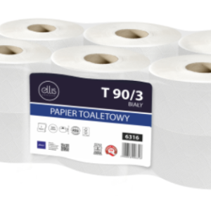 Papier Toaletowy Ellis T 90/3 biały 3 warstwowy /90mb 12sztuk