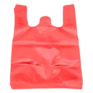 Reklamówka 25x6x45cm czerwona 200 sztuk HDPE