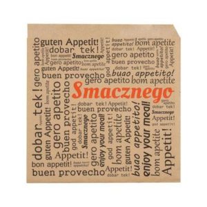 Torebka kebab "smacznego" 175x170mm + PE 200sztuk